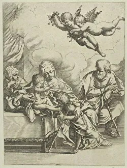 Elizabeth St Prints: The Holy Family with young John the Baptist and Saint Elizabeth