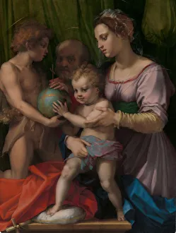 Del Sarto Andrea Prints: The Holy Family with the Young Saint John the Baptist, ca. 1528. Creator: Andrea del Sarto