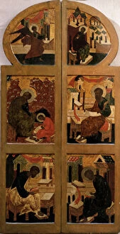 The Holy Gates (The Royal Doors), Late 16th cen.. Artist: Russian icon