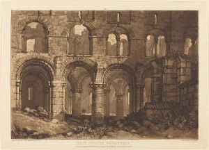 Etching And Mezzotint Prints: Holy Island Cathedral, published 1808. Creator: JMW Turner