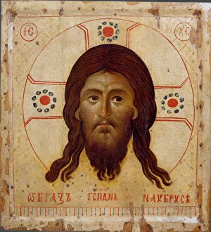 Byzantine Icon Gallery: Holy Mandylion (The Vernicle), 13th century. Artist: Byzantine icon
