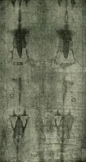T Fisher Collection: The Holy Shroud - Imprint of the Body Seen From Behind, 1902. Creator: Unknown