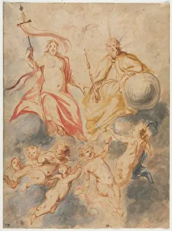 Theodor Van Thulden Prints: Holy Trinity, c. 1647. Creator: Theodor van Thulden (Flemish, 1606-1669)