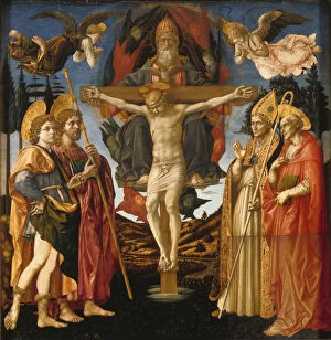 Gnadenstuhl Gallery: The Holy Trinity (Panel of the Pistoia Santa Trinita Altarpiece), 1455-1460