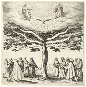 Tree Of Life Gallery: The Holy Trinity in the Tree of Life, Adored by Franciscans, in or after 1621