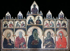 Byzantine Gallery: The Holy Virgin with the Christ Child and Saints, c1278-1318. Artist: Duccio di Buoninsegna