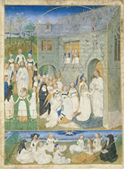 The Holy Virgins Greeted by Christ as They Enter the Gates of Paradise, ca. 1467-70