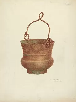 Holy-Water Bucket, 1938 / 1940. Creator: Edward Jewett