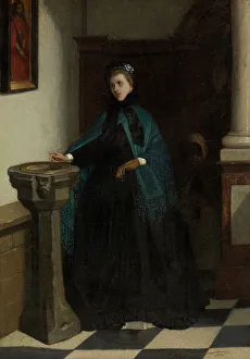 Holy-Water Font, 1854. Creator: Constantin Emile Meunier
