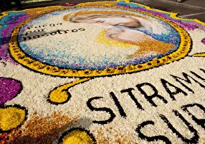 Holy Week Surco Flower Carpet, Lima, Peru, 2015. Creator: Luis Rosendo