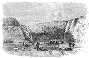 Explosives Prints: Holyhead Harbour Works...the Face of the Mountain after the Grand Blasting Operations