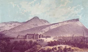 Holyroodhouse Prints: Holyrood Palace & Arthur Seat, c1880. Creator: J Ramage