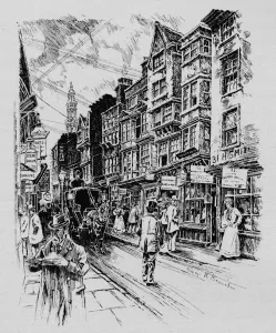 Holywell Street Prints: Holywell Street, Westminster, London, c1890 (1911)