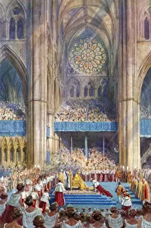 Brewer Collection: The Homage, George VIs coronation ceremony, 12 May 1937, (1937).Artist: Henry Charles Brewer