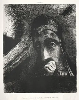 Odilon Redon French Prints: Homage to Goya: In My Dream I Saw in the Sky a Face of Mystery