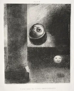 Odilon Redon French Prints: Homage to Goya: There Were Also Embryonic Beings, 1885. Creator: Odilon Redon (French