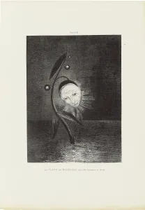 Redon Prints: Homage to Goya: The Marsh Flower, 1885. Creator: Redon, Odilon (1840-1916)
