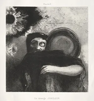 Odilon Redon French Prints: Homage to Goya: A Strange Juggler, 1885. Creator: Odilon Redon (French, 1840-1916)