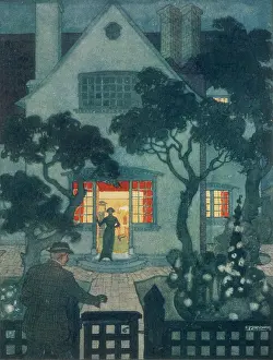 Railing Prints: Home, 1913. Creator: Edward W Gregory