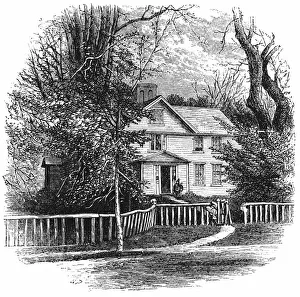 Picket Fence Prints: The home of Amos Benson Alcott (1799-1888), Concord, Massachusetts, 1875