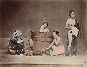 Home Bathing, 1870s-1890s. Creator: Yamamoto
