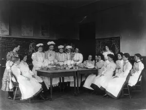 Home Economics Prints: Home economics class, 2nd Division, (1899?). Creator: Frances Benjamin Johnston