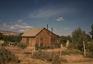 Timber Gallery: Home of a fruit tree rancher, Delta County, Colo. 1940. Creator: Russell Lee