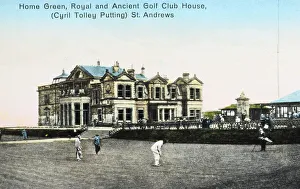 St Andrews Prints: Home Green, Royal and Ancient Clubhouse, St Andrews, c1900