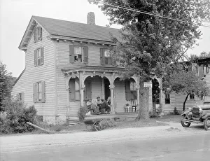 Builder Prints: Home of idle American workman, Near Bridgton, New Jersey, 1936. Creator: Dorothea Lange