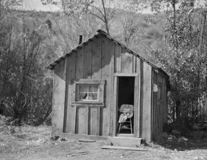 Home of one member of Ola self-help sawmill co-op, Gem County, Idaho, 1939. Creator: Dorothea Lange Home of one member of Ola self-help sawmill co-op, Gem County, Idaho, 1939. Creator: Dorothea Lange