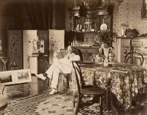 Antiques Prints: Home from the Orient, 1880s-90s. Creator: Unknown