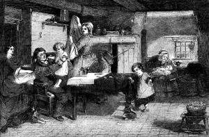 Pets Prints: Home - painted by T. Faed - from the Flatou Collection