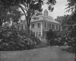 Longfellow Prints: The Home of the poet Longfellow, Cambridge, Massachusetts, USA, c1900. Creator: Unknown