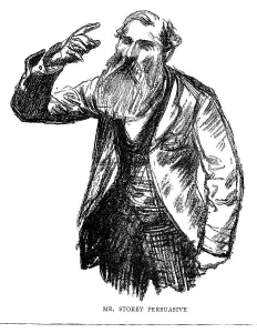 Supporter Prints: The Home Rule debate in the House of Commons, Mr Storey persuasive, 1886. Creator: Unknown