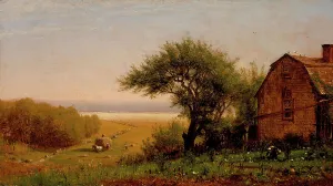 Vegetable Garden Prints: A Home by the Seaside (image 2 of 2), c1872. Creator: Worthington Whittredge