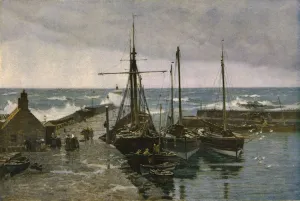 Sea Wall Prints: Home and Shelter, 1905, (c1930). Creator: Robert Weir Allan