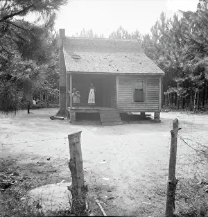 Living Conditions Prints: Home of turpentine worker near Cordele, Alabama, 1936. Creator: Dorothea Lange