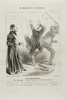 Alternative Medicine Prints: The Homeopaths: Second Treatment (plate 5), 1843. Creator: Charles Emile Jacque