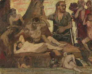 Laughter Prints: The Homeric Laughter, 1919. Creator: Lovis Corinth
