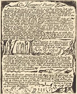 Blake William Gallery: On Homers Poetry (and) On Virgil, 1822. Creator: William Blake
