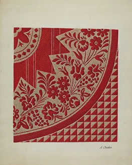 Geometric Design Prints: Homespun Coverlet, c. 1937. Creator: Alexander Chudom