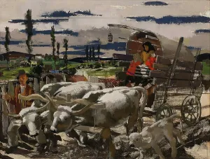 1938 Prints: Homeward Bound, 1938. Creator: Vilmos Aba-Novák