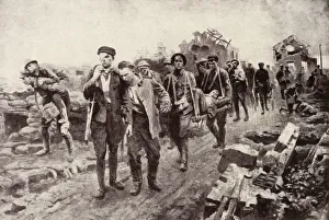 Wayside Prints: On the Homeward Journey: Conveying Wounded from Collecting Posts to Dressing Stations