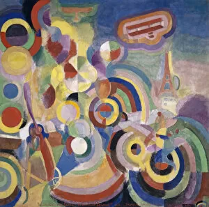 Tempera On Canvas Collection: Hommage aBleriot, 1914. Creator: Delaunay, Robert (1885-1941)