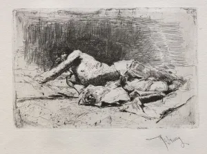1838 1874 Prints: Homme se roulant de terre. Creator: Mariano Fortuny y Carbo (Spanish, 1838-1874)