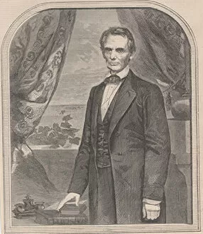 Lincoln Gallery: Hon. Abraham Lincoln, born in Kentucky, February 12, 1809 (Harpers Weekly, V