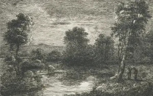 Sidney Herbert 1st Baron Herbert Of Lea Prints: The Hon. Sidney Herbert's Moonlight, 1845. Creator: David Charles Read