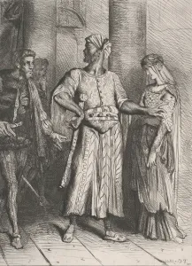 Théodore Chassériau Prints: Honest Iago, my Desdemona must I leave to thee: plate 4 from Othell