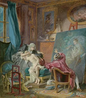 Honesty Prints: The Honest Model, 1769. Creator: Pierre Antoine Baudouin