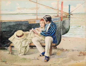 Graphics Prints: honeymoon, 1885. Creator: Corcos, Vittorio Matteo (1859-1933)